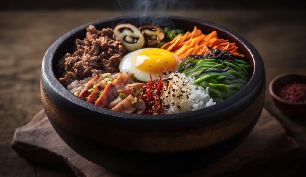 mushroom bibimbap